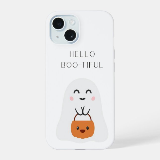 Hello BOO-TIFUL  iPhone 15 Case (Back)