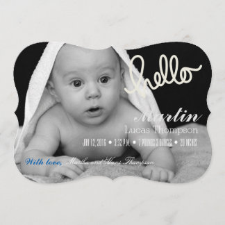 HELLO BOY GIRL TWINS BIRTH ANNOUNCEMENT