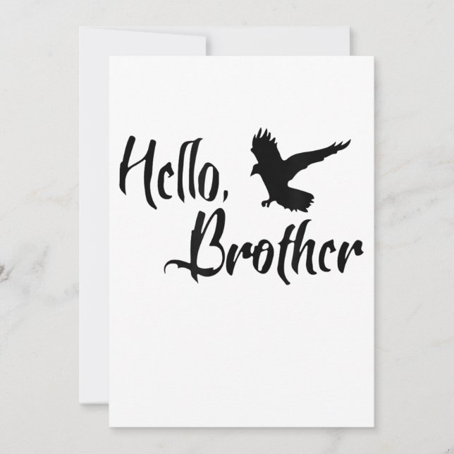 Hello Brother For Sister Brother Announcement (Front)