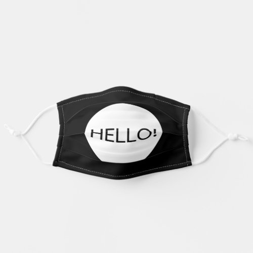 Hello Bubble Adult Cloth Face Mask