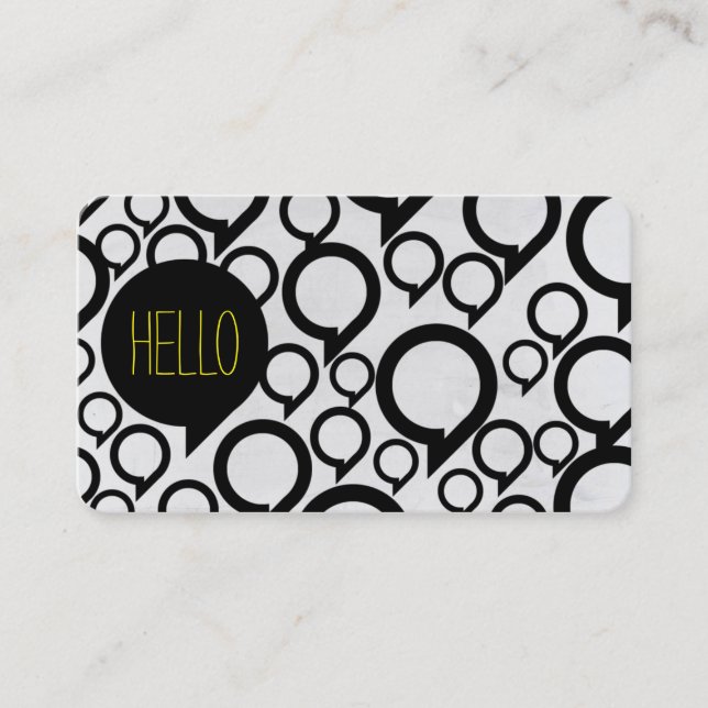 Hello / Bubble chat Business Card (Front)