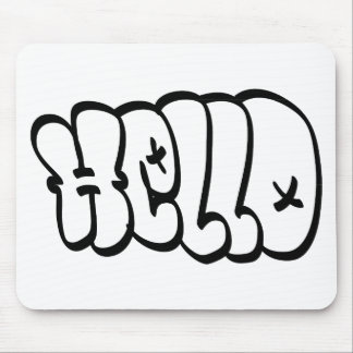 HELLO BUBBLE GRAFFITI MOUSE PAD