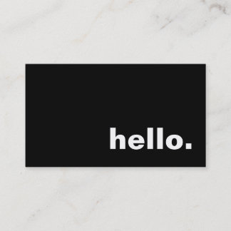 hello. business card