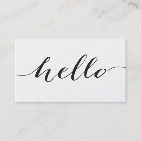 Hello Business Card, Pearlized Paper Business Card