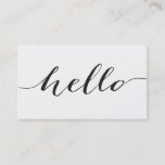 Hello Business Card, Pearlized Paper Business Card at Zazzle