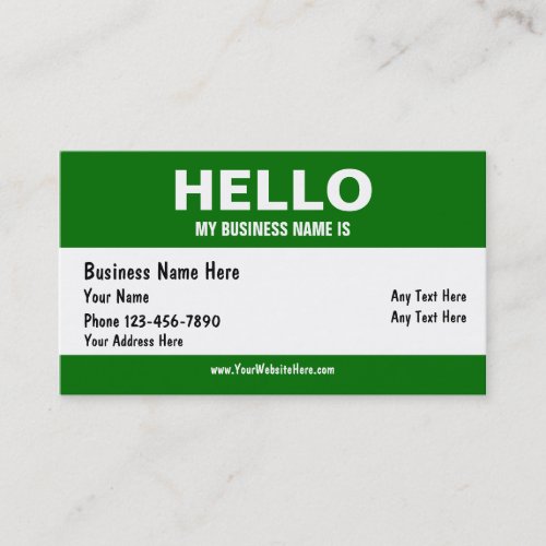 Hello Business Cards