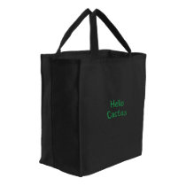Hello Cactus Embroidered bag
