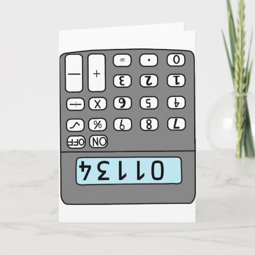 hello calculator card