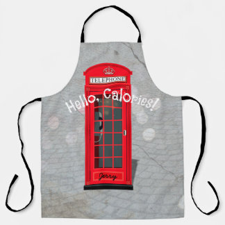 Hello, Calories! Red London Phone Booth Apron