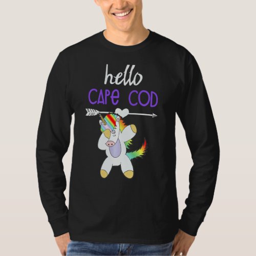 Hello Cape Cod Dabbing Unicorn Kids Souvenir For G T_Shirt