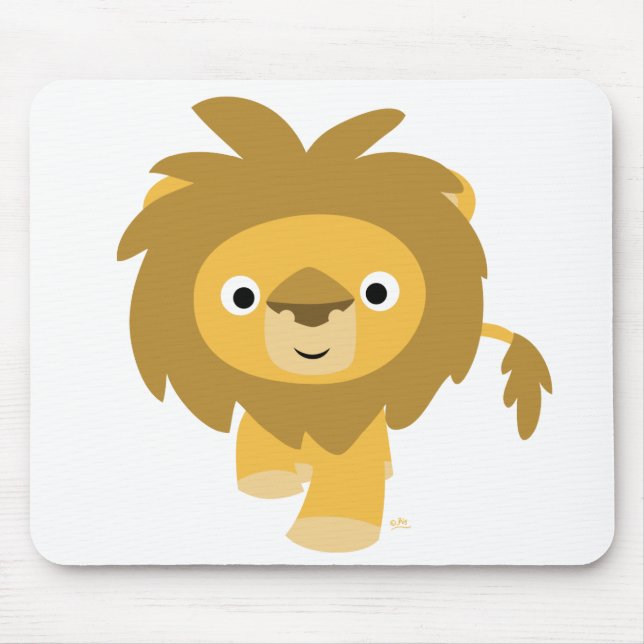 Hello!! Cartoon Lion mousepad (Front)