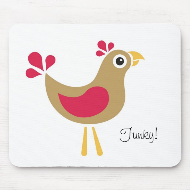 Hello Chicken! Funky Chicken Mouse Mat (Front)
