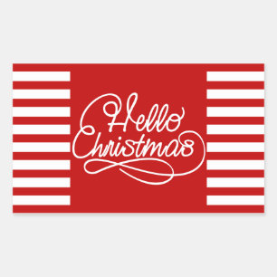 Hello Christmas Holiday Sticker