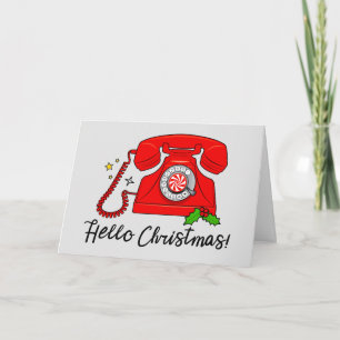 Hello Christmas! Retro Phone Holiday Card