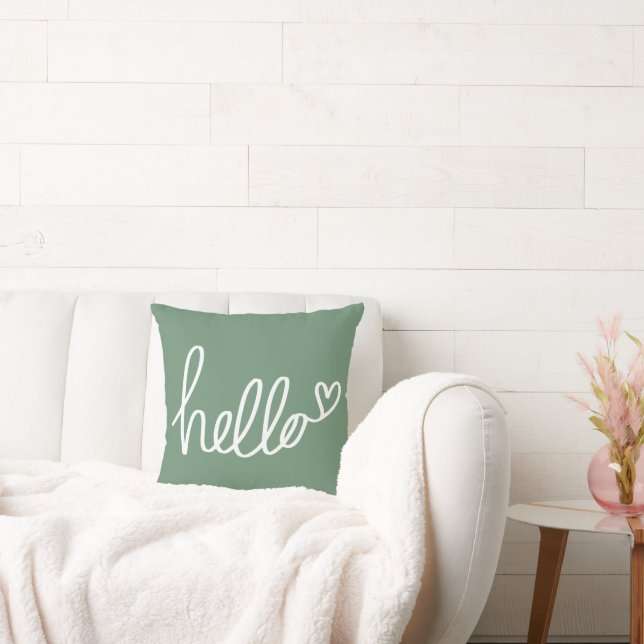 Hello Christmas Throw Pillow (Couch)