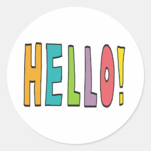 Hello! Classic Round Sticker