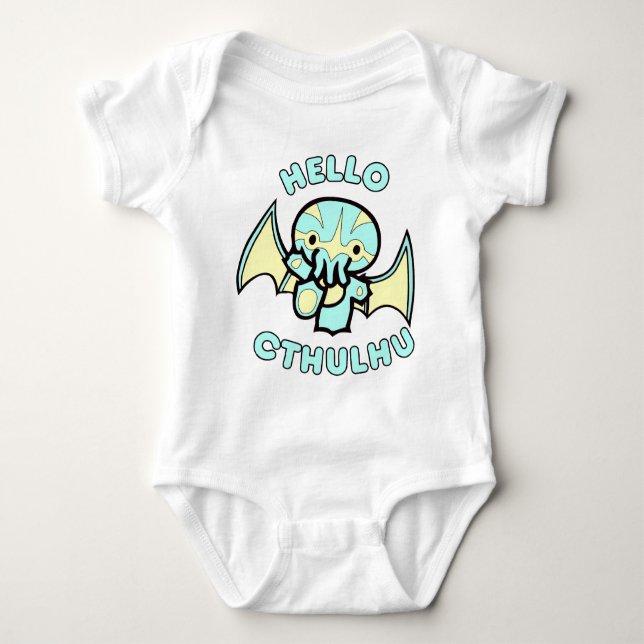 Hello Cthulhu Baby Bodysuit (Front)