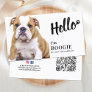 Hello Custom Photo Social Media Pet Influencer Business Card