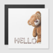 Hello Cute Brown Teddy Bear (Front/Back)