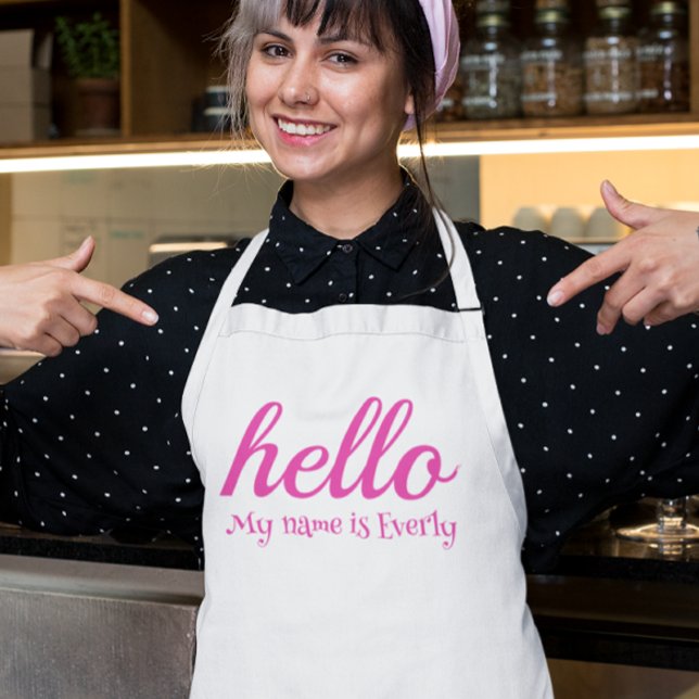 Hello Cute Colorful Hello Adult Apron (Creator Uploaded)