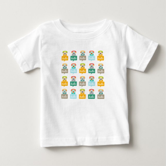 Hello Cute Colorful Hello Baby T-Shirt (Front)