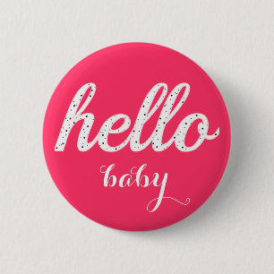 Hello Cute Colorful Hello Favors Button