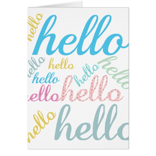 Hello Cute Colorful Hello Gifts (Front)