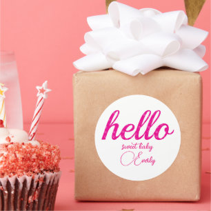 Hello Cute Colorful Hello Gifts Classic Round Sticker