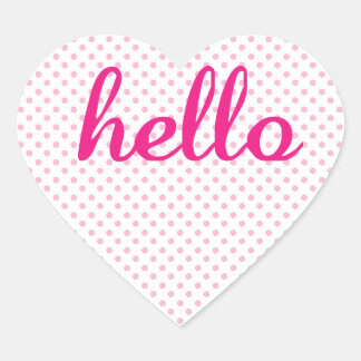 Hello Cute Colorful Hello Gifts Heart Sticker