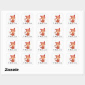 Hello Cute Kitten Cat Orange Tabby Kitty Love Square Sticker (Sheet)