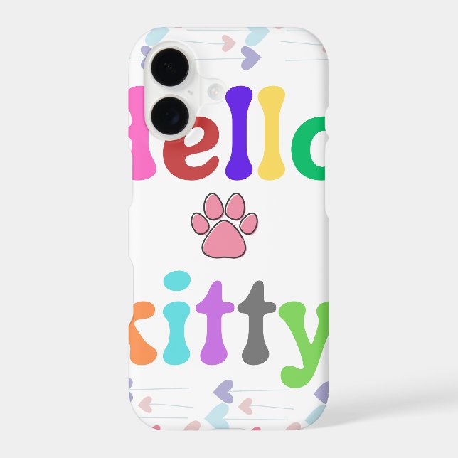 hello cute kitty.  iphone case (Back)