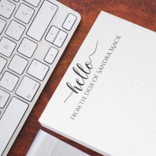 Hello Cute Retro Typography Hello Notepad