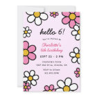 Hello Cutie Cartoon Daisies Pink Birthday Party