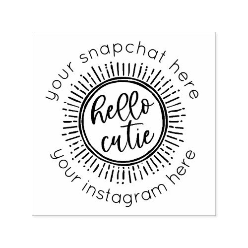 Hello Cutie Party Stamp Social Media Info Stamp