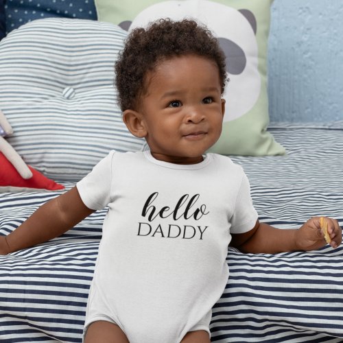 Hello Daddy Personalized Reveal Baby Bodysuit