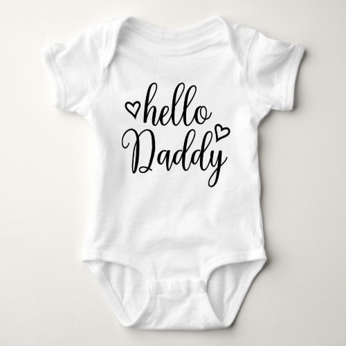 Hello Daddy Pregnancy Announcement Baby Bodysuit