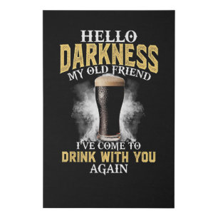Hello Darkness My Old Friend Faux Canvas Print