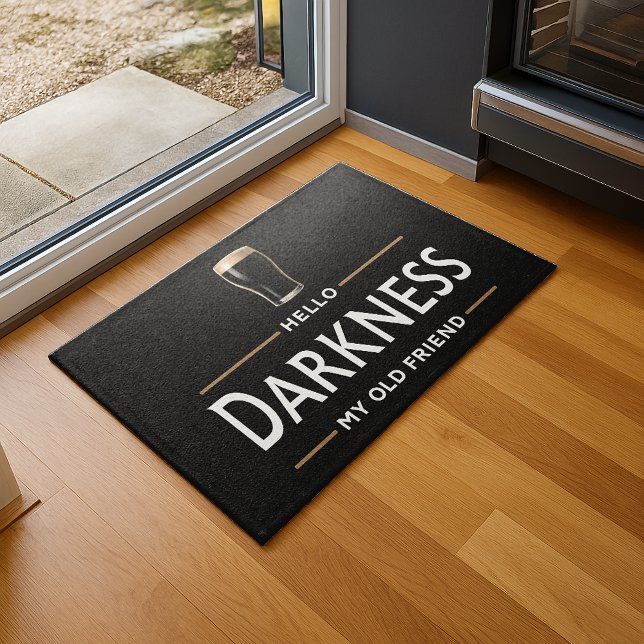 Hello Darkness My Old Friend Funny St Patricks Day Doormat (Creator Uploaded)