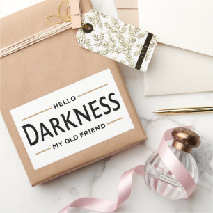 Hello Darkness My Old Friend Funny St Patricks Day Rectangular Sticker