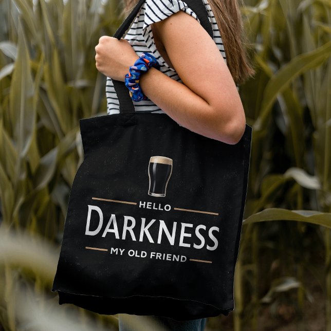 Hello Darkness My Old Friend Funny St Patricks Day Tote Bag (Creator Uploaded)