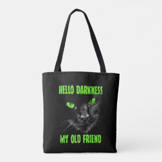 Hello Darkness My Old Friend: Green Eyes Tote Bag