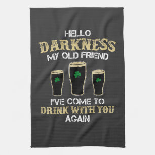 Hello Darkness My Old Friend Kitchen Towel