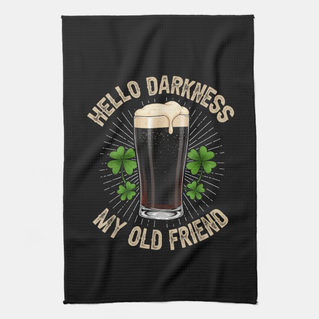 Hello Darkness My Old Friend Kitchen Towel (Vertical)