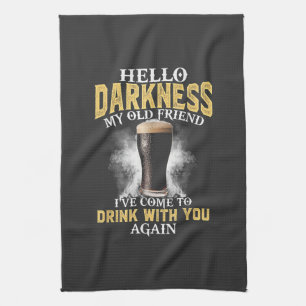 Hello Darkness My Old Friend Kitchen Towel