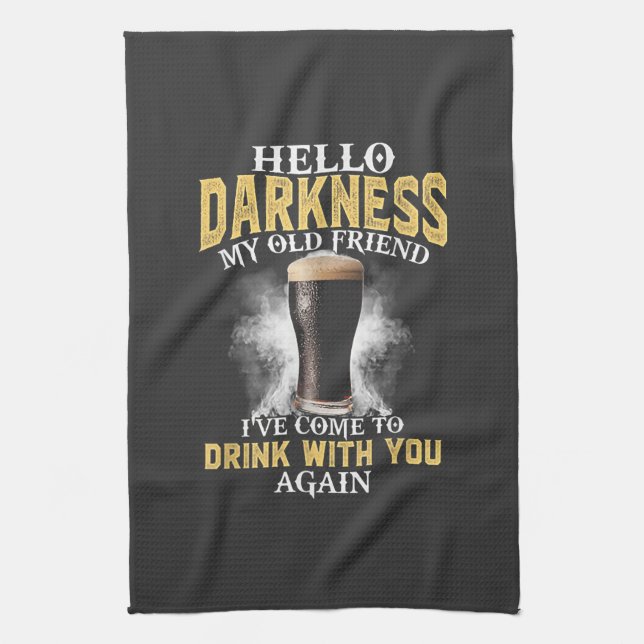 Hello Darkness My Old Friend Kitchen Towel (Vertical)