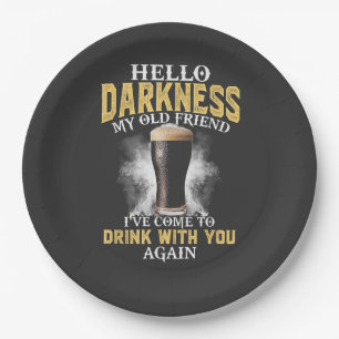 Hello Darkness My Old Friend Paper Plates