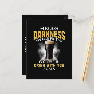Hello Darkness My Old Friend Postcard