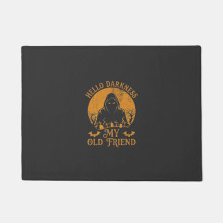 Hello Darkness Old Friend Reaper Orange Moon Grave Doormat