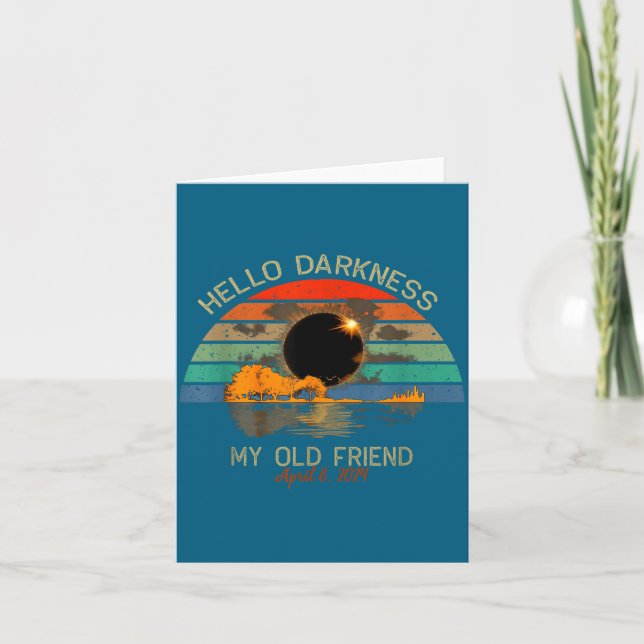 Hello Darkness Old Friend Total Design Card (Front)