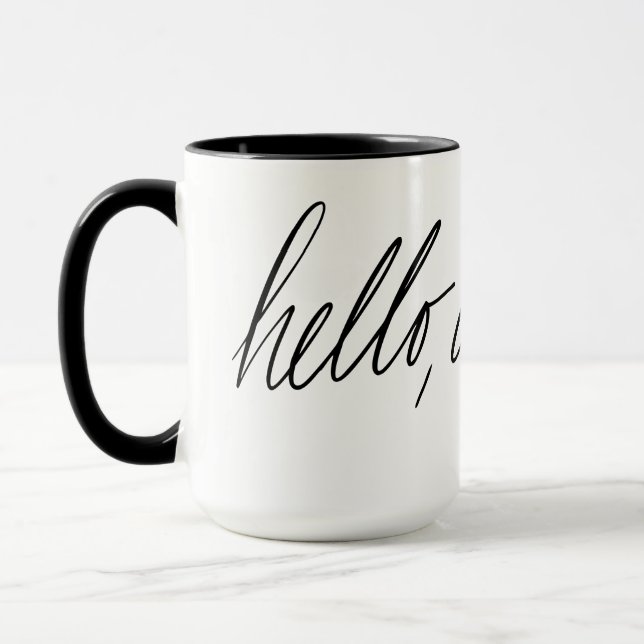 Hello Darling handwritten Mug (Left)